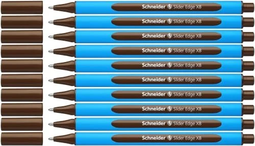 Schneider Slider Edge, XB Kugelschreiber braun/blau, 10er-Pack
