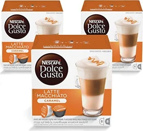 Nestlé Nescafe Dolce Gusto Latte Macchiato Caramel Kaffeekapseln, 24 Stück (3x 8 Stück)