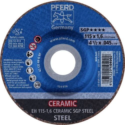 Pferd EH 115-1.6 CERAMIC SGP STEEL Trennscheibe, 115x1.6x22.23mm, 25 Stück