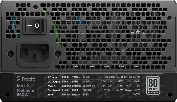 Fractal Design Ion+ 2 Platinum 860W, ATX 2.52