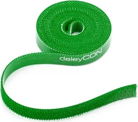 deleyCON Klett-Kabelbinder, 10mm, 2m, grün