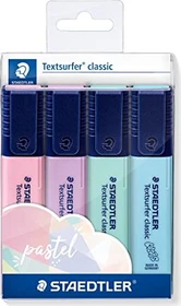 Staedtler Textsurfer classic 364 Pastell sortiert, 4er-Set, Kunststoffetui