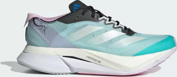 adidas Adizero Boston 12 flash aqua/zero metallic/orchid fusion (Herren)