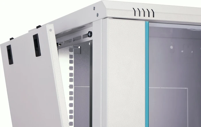 Digitus Dynamic-N Serie 19" Wandgehäuse 12HE, unmontiert, Sicherheitsglastür, IP2X, RAL 7035, 450mm tief