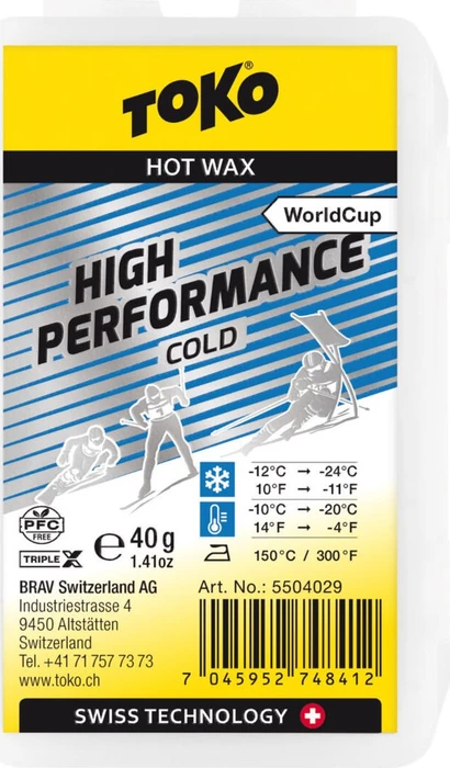 Toko High Performance Hot Gleitwax Cold 40g Wachs (5504029)