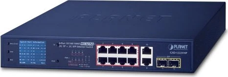 Planet GSD Rackmount Gigabit Switch, 10x RJ-45, 2x SFP, 120W PoE+