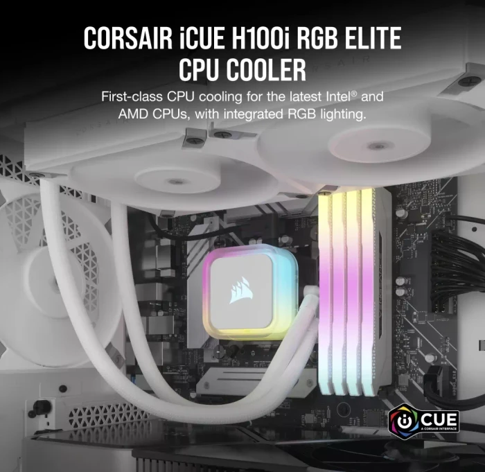 Corsair iCUE H100i RGB Elite, weiß