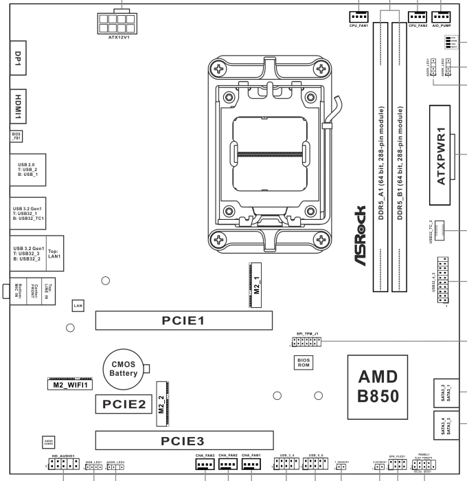 ASRock B850M-X WiFi (AMD AM5)