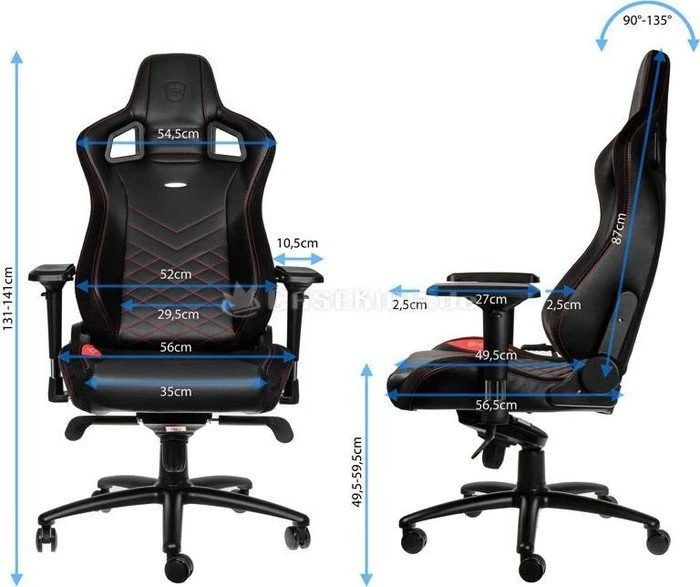 noblechairs Epic Gamingstuhl, schwarz/rot