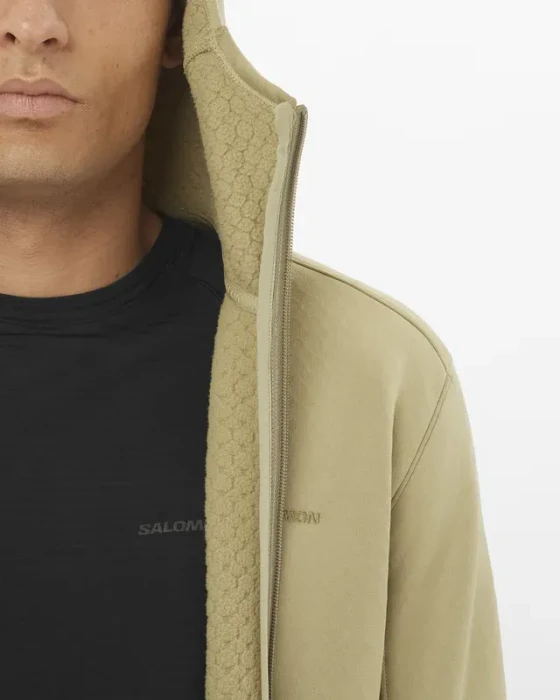 Salomon Outline Warm Hooded Jacke gray green (Herren)