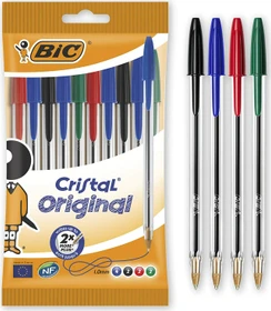 BIC Cristal Original medium Kugelschreiber sortiert, 10er-Set