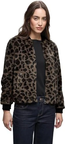 Street One Fake Fur Leo Blouson Jacke teddy brown (Damen)