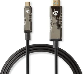 Nedis USB-C 3.1 [Stecker] auf HDMI [Stecker] 4K 60Hz Adapterkabel schwarz, 50m (CCBG6410BK500)