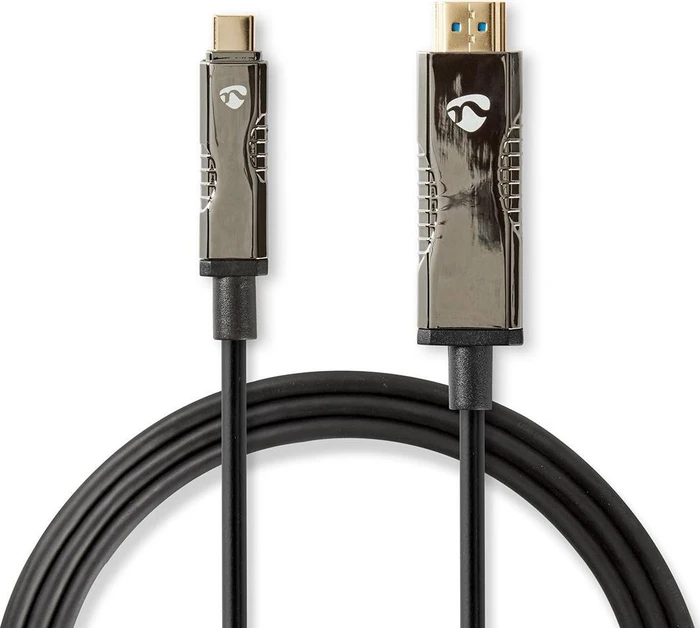 Nedis USB-C 3.1 [Stecker] auf HDMI [Stecker] 4K 60Hz Adapterkabel schwarz, 50m
