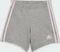adidas Essentials Lineage Organic Cotton T-Shirt und Shorts Set clear pink/white (Junior) Vorschaubild