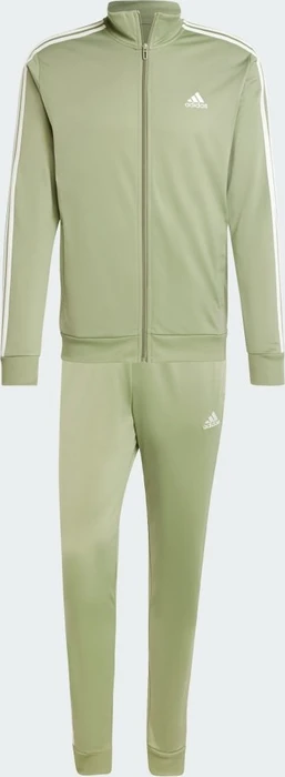 adidas Basic 3-Streifen Tricot Trainingsanzug tent green/off white (Herren)
