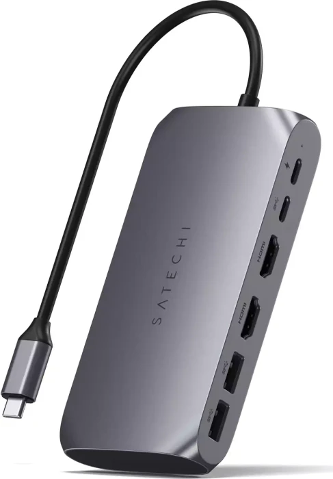 Satechi USB-C Multimedia Adapter M1, Space Gray, USB-C 3.0 [Stecker]