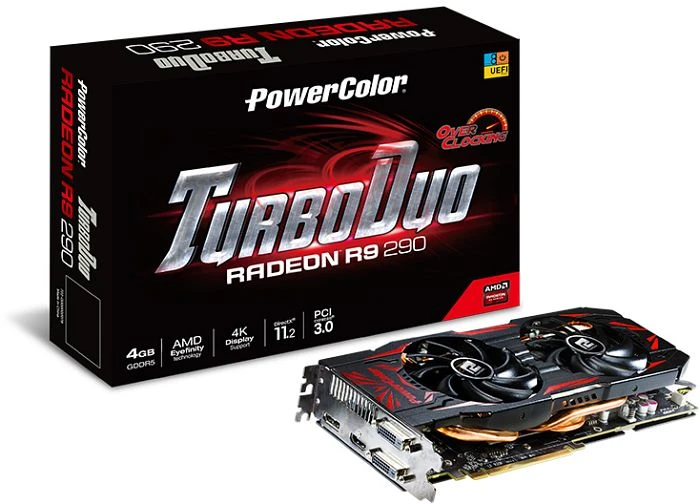 PowerColor Radeon R9 290 TurboDuo OC, 4GB GDDR5, 2x DVI, HDMI, DP