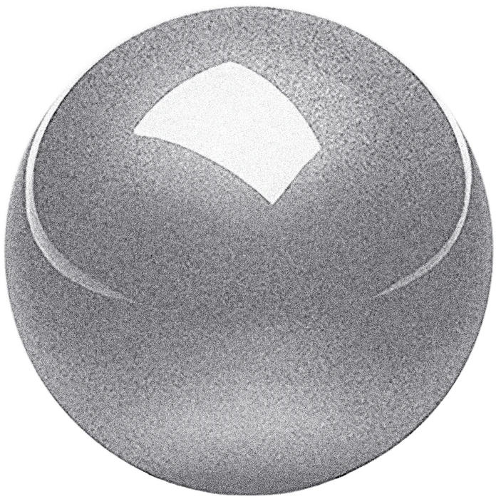 Perixx PERIPRO-303GSL 34mm für Perimice und Logitech M570, Ersatz-Trackball, silber
