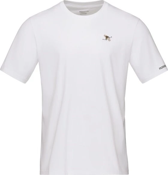 Norrøna Cotton Activity Embroidery T-Shirt kurzarm pure white (Herren)
