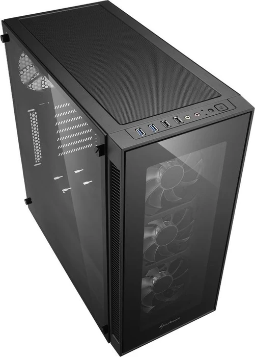 Sharkoon TG5, Lüfter LED rot, Glasfenster