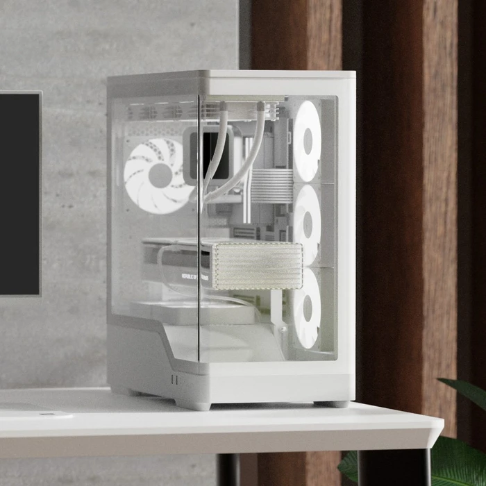 AeroCool P500A White, Glasfenster