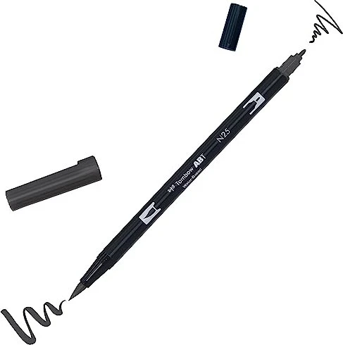 Tombow ABT Dual Brush Pen lamp black