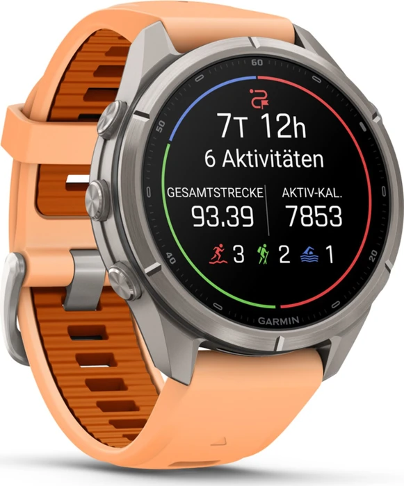 Garmin Fenix 9 Pro inReach 43mm titanium/shell pink-autumn orange