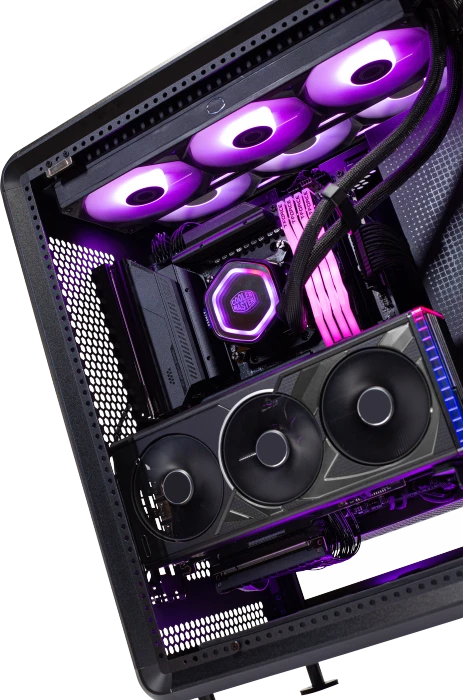 Cooler Master MasterFrame 360 Panorama, schwarz, Glasfenster