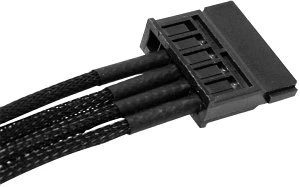 NZXT SATA-Stromadapter 4-Pin [IDE] auf 15-Pin [SATA] 20cm, sleeved schwarz