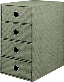 Rössler 4er Schubladenbox, 4 Schubladen, A5, salbeigrün