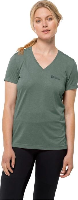 Jack Wolfskin Crosstrail Funktionsshirt kurzarm hedge green (Damen)