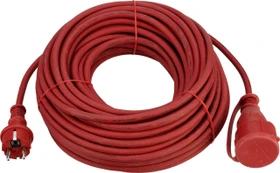 REV Ritter Verlängerungskabel für den Außenbereich, Schutzkontakt mit Schutzkappe, H05RR-F 3G1.5, rot, 25m (65269)