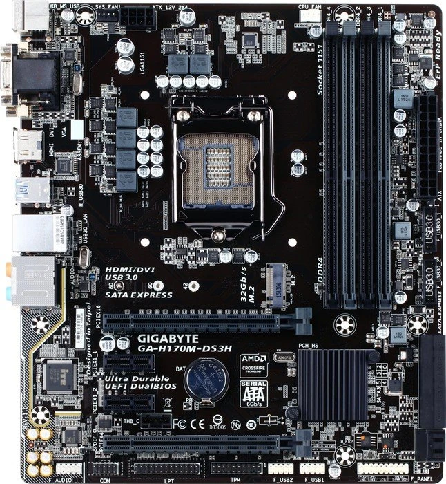 GIGABYTE GA-H170M-DS3H (Intel 1151)