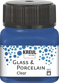 Kreul Glass & Porcelain Clear Malfarbe, dunkelblau, 20ml