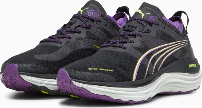 Puma ForeverRun Nitro Winter puma black/purple pop/yellow burst (Damen)