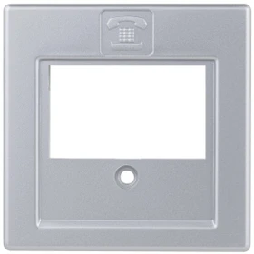 REV Ritter Quadro Abdeckung für Telefondose, silber