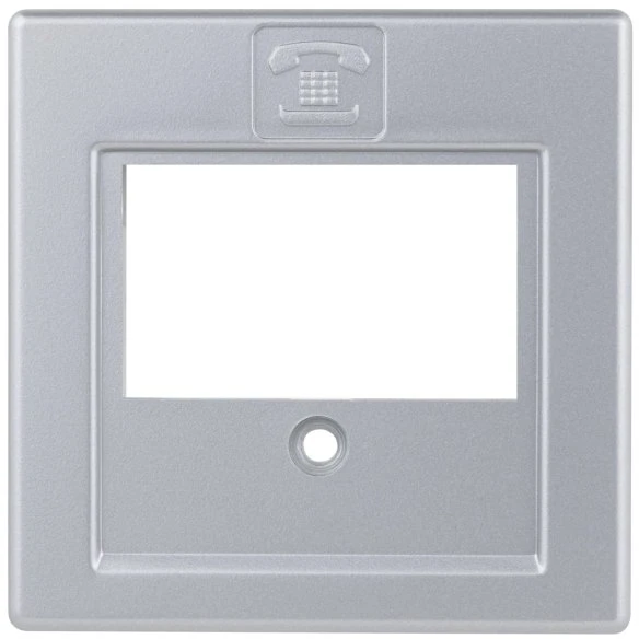 REV Ritter Quadro Abdeckung für Telefondose, silber