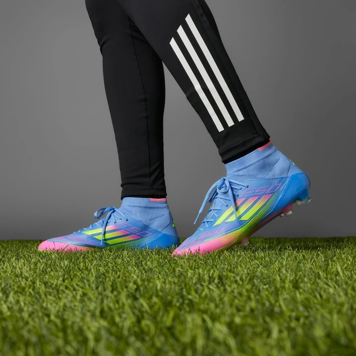 adidas F50 Elite Mid MG blue fusion/lucid lemon/lucid pink (Damen)