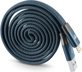 Cellularline YO-YO Cable, USB-A Stecker auf Lightning Stecker, blau, 1m (USBDATAROLMFIB)