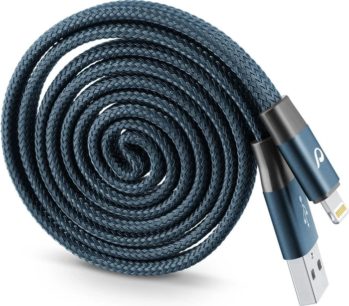 Cellularline YO-YO Cable, USB-A Stecker auf Lightning Stecker, blau, 1m
