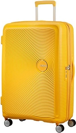 American Tourister Soundbox Spinner erweiterbar L golden yellow