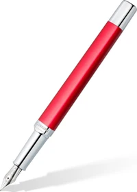 Staedtler triplus 474 roaring red/silber, rechte Hand, fein, Faltschachtel