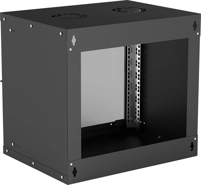 Intellinet Wandschrank 9HE, unmontiert, Sicherheitsglastür, IP2X, schwarz, 400mm tief