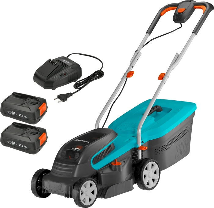 Gardena PowerMax 32/36V P4A Akku-Rasenmäher inkl. 2 Akkus 2.5Ah