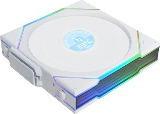 Lian Li Uni Fan TL LCD Wireless 140 RGB Reverse Blade, weiß, LED-Steuerung, 140mm