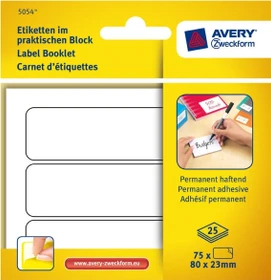 Avery-Zweckform Organisationsetiketten Sonderformat, 80x23mm, weiß, 25 Blatt (100 Etiketten)