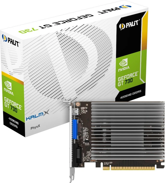 Palit GeForce GT 730 KalmX, 4GB GDDR5, VGA, DVI, Mini HDMI