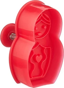 Städter Präge-Ausstecher mit Auswerfer Matroschka 6cm rot