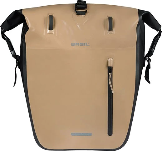 Basil Rivo L Tarpaulin MIK Hooks Gepäcktasche sand/black